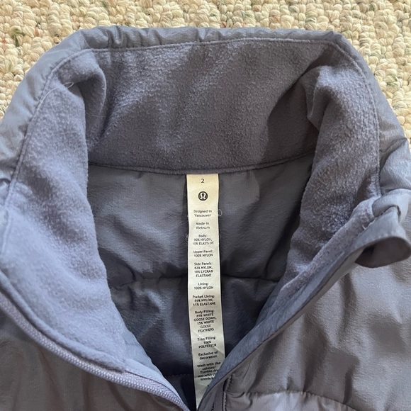 Lululemon “down for it all” vest. Size 2. Running. Every day. Warm - Picture 3 of 10